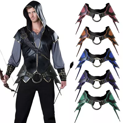 Medieval Renaissance Armor Waist Gothic Belt Knight Pirate PU Leather New • £23.39