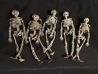 5 Skeletons 6  Plastic For Halloween or Village Scenes • $9.99