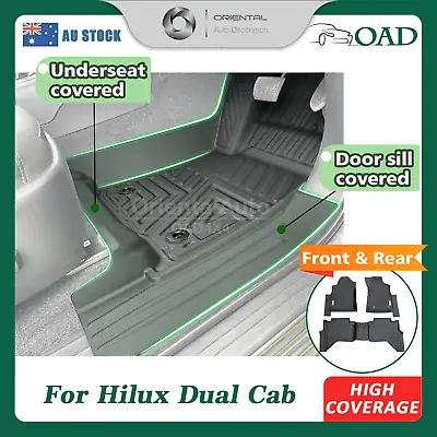 $220.50 • Buy OAD Custom 3D TPE Door Sills Covered Floor Mats For Hilux Dual Cab 2015+