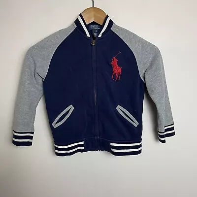 Polo Ralph Lauren Baby Jacket Size 6 Big Logo Pony Cotton Full Zip Casual • $25