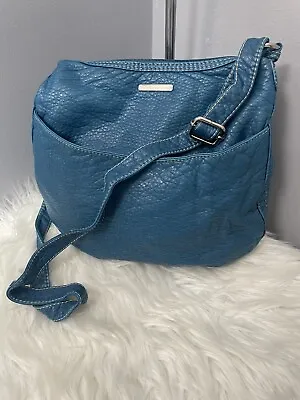 Marc Ecko Leather Hobo Crossbody Shoulder Bag Purse  Blue Medium Bag • $25