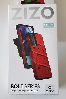 Moto G Stylus 2022 Zizo Military Grade Case+Tempered Glass+Belt Clip+Kickstand • $38.98