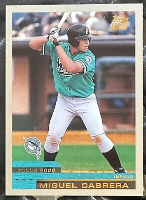 2000 Topps Traded #T40 Miguel Cabrera Rookie RC Florida Marlins Future HOF LOOK! • $35.10