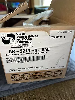 NEW Vista PROFESSIONAL OUTDOOR LIGHTING GROUND MOUNT BULLET RUST LN-20 BAB • $76.56