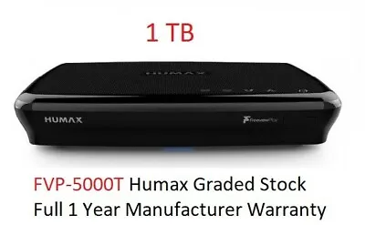 £154.99 • Buy Humax FVP-5000T 1TB Smart Freeview Play HD TV Recorder 1 Yr Warranty, FREE P+P