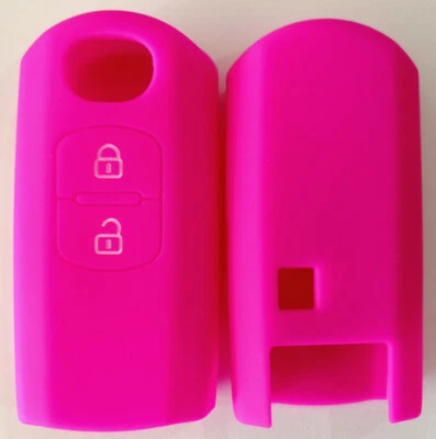 $8.99 • Buy Pink 2 Button Silicone Smart Key Cover  For Mazda 3 2 6 Mps Sp25 Cx5 Cx7 Cx9