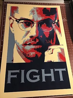 Malcolm X Fight MLK Dream Hope Style Poster 11x17 Wall Art MLK • £33.25