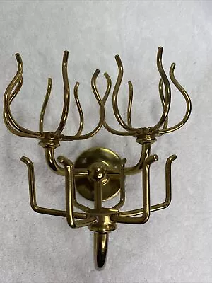 Antique BRASS DOUBLE CUP HOLDER And Soap Dish BATHROOM HARDWARE S. STERNAU & CO. • $299.95