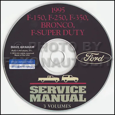 1995 Ford Truck Shop Manual CD F150 F250 F350 Pickup Super Duty Bronco Service • $29.94