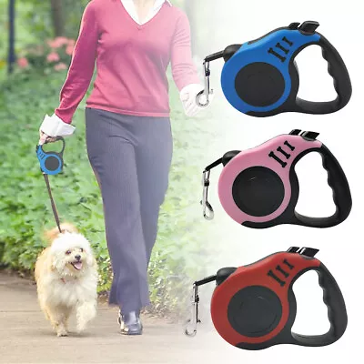 £6.39 • Buy Dog Leash Pet Lead Leads Retractable Training Pet Long Max 30kg Extendable UK