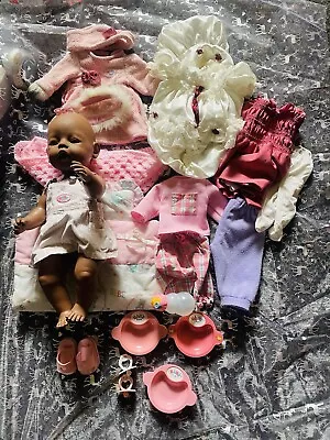 Zapf Baby Born Doll With Outfits And Few Bits • £20