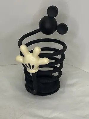 Vintage Mickey Mouse Metal Coil Spiral Pencil Holder Disney Office • $24.50