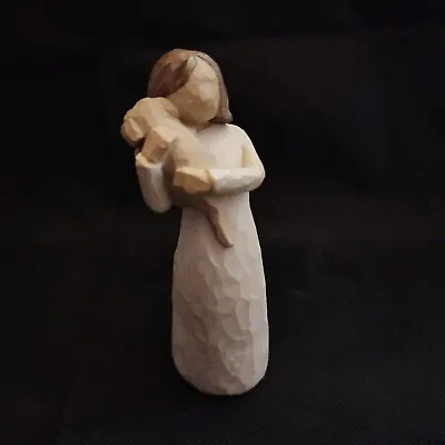 Willow Tree Angel Of Friendship Holding Dog Demdaco Susan Lordi 1999 No Wings • $6.49