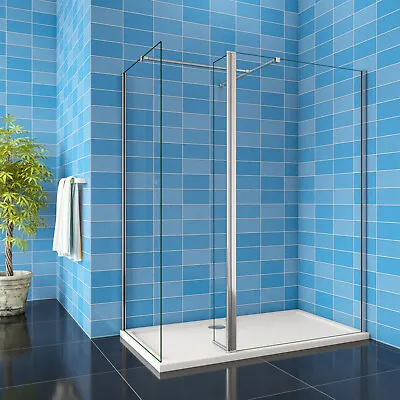 Walk In Wet Room Shower Enclosure Screen Flipper Nano Glass Tray Free Waste 1900 • £70