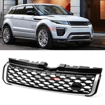 For Range Rover Evoque 2012-2019 Gloss Black Silver ABS Front Grille Vent Grill • $91