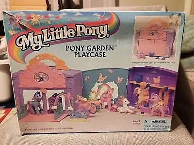 My Little Pony Garden Playcase Kenner Hasbro 1997 Carrying Case Stable Open Box • $65