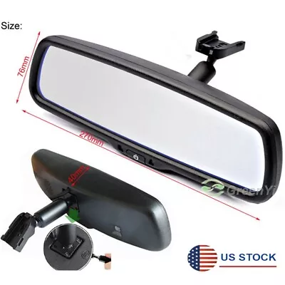 Auto Dimming Rear View Mirror Built In 4.3  TFT LCD Monitor 2CH Video+Bracket US • $45.42