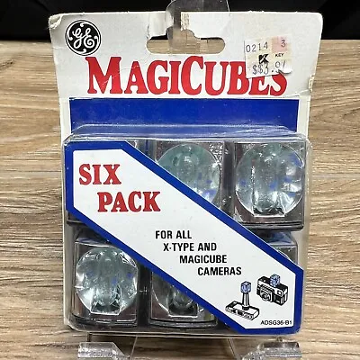 Vintage GE Magicubes Six Pack Flash Cubes Camera 6 Bulbs 24 Flashes New In Pkg. • $15.99
