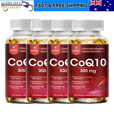 CoQ 10 Coenzyme Q10 Softgels 300mg 120 Capsules Cardiovascular Heart Health • $20.89