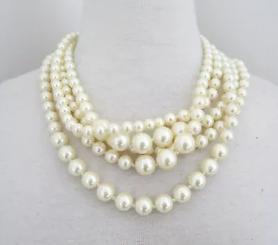 J CREW Twisted Hammock Faux Pearl Necklace • $38