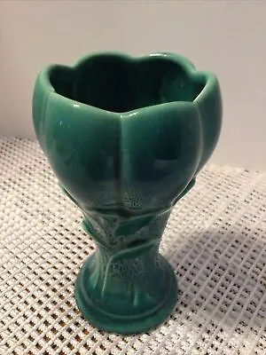 Vintage Green - Aqua Shawnee Pottery Tulip Vase  5.5in Tall  Beautiful! • $19