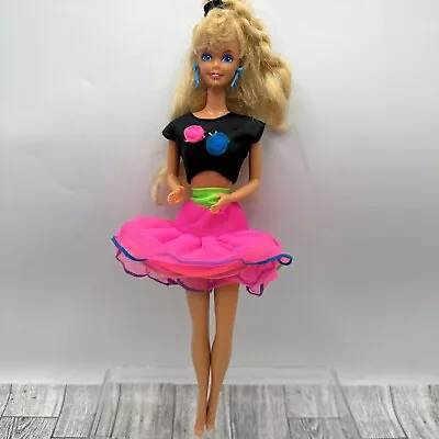 Vintage 1989 Dance Club Barbie Doll #3509 With Outfit FLAW Read Retro 80s • $12.99