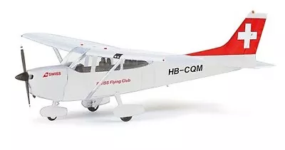 New! Herpa 019446 Cessna 172 Skyhawk Skyhawk Swissair HB-CQM - 1:87 Scale Model • $88.34