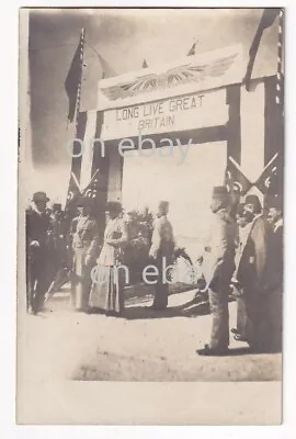 RARE EGYPT Real Photo Postcard Visit Of Sir Henry McMahon To Luxor  1916 • £8.50