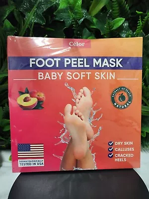 Celor Foot Peel Mask Baby Soft Skin- Natural Peach Extract • $7.59