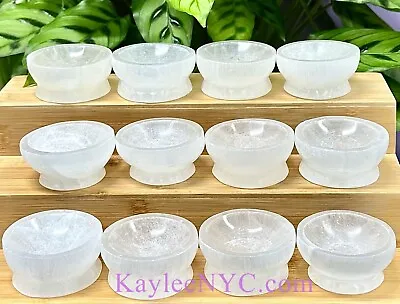 Wholesale Lot 12 Pcs Natural Selenite Aka Satin Spar  Bowls Crystal Healing ~6cm • $38
