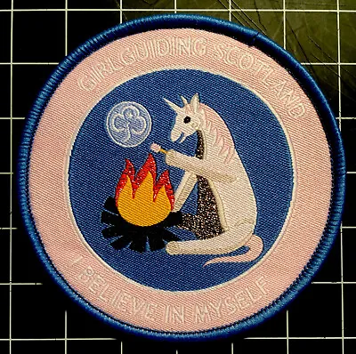 Girlguiding Scotland I Believe In Myself Badge Patch Unicorn Sew On Camp Blanket • £6