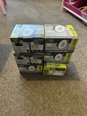 £90 • Buy Integral LED Integrated Fire Rated IP65 Colour Switching CCT Downlig 6 Pack