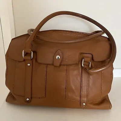 Lovely HOBBS Tan Leather Tote Bag Handbag  Over Shoulder Bag • £22