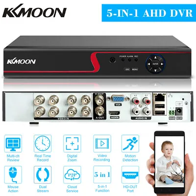 KKMOON 4/8/16CH 1080P 5in1 DVR Video Recorder For Security Camera System A8Y2 • $43.98