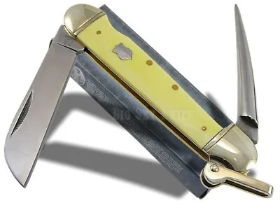Rough Rider Pocket Knife Folding Marlin Spike Yellow Sailing Rigging W Shackle • $25.40