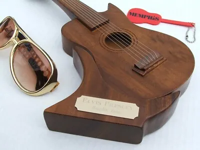 Wonderful ELVIS PRESLEY Walnut Guitar Display Memphis Tennessee • $245