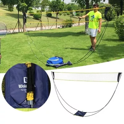 Portable Badminton Training Net Sports Net Volleyball Badminton Court Beach Game • $24.98