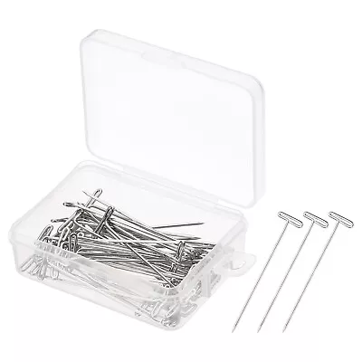 50Pcs T Pins Stainless Steel T-Pins 2.1 Inch Straight T-Pins Silver • $7.49