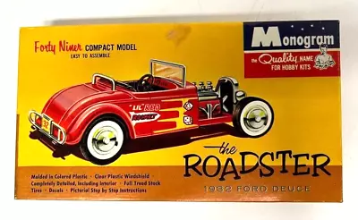 Vintage Monogram Plastic 1932 Ford Deuce-Roadster W/ Original Box Parts Missing • $12.99