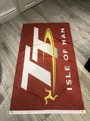 £12.99 • Buy Manx TT Races Flag 150cmX 90cm Isle Of Man Tourist Trials Motorcycle Road Racing