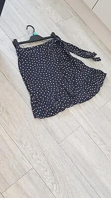 £5.55 • Buy Next Polka Dot Faux Wrap Skirt Size 10