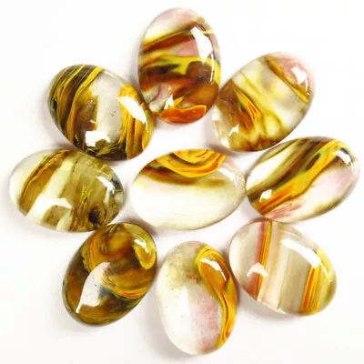 9Pcs Fire Volcano Cherry Quartz Oval CAB CABOCHON 25x18x7mm D94856 • $14.81