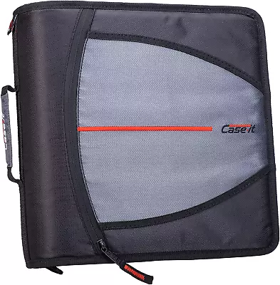 Case-It The Mighty Zip Tab Zipper Binder - 3 Inch O-Rings - 5 Color Tab Expandin • $58.89