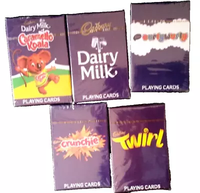 Cadbury Playing Cards X 5 Caramello Koala Dairy Milk Curly Wurly Crunchie NEW • $42.99