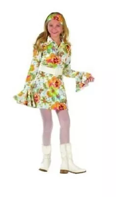 Slick Chick Girls 60s 70s Go-Go Hippie Disco Halloween Costume - 4-6 Small #3203 • $15