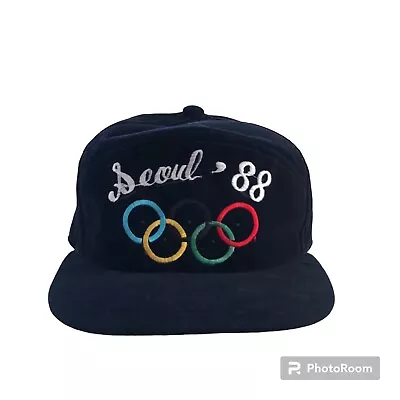 Vintage 1988 Seoul Summer Olympics Velvet Snapback Hat • $60