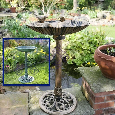 £20.95 • Buy Bird Bath Table Station Weatherproof Home Garden Decor Feeder Hotel For Birds