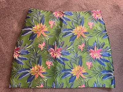 £8 • Buy Ladies Primark Green Flower Tropical Print Mini Skirt Size Uk 12 Brand New