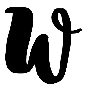 W Monogram Letter Initial Blossom Font Vinyl Decal Sticker A1576 • $3.99
