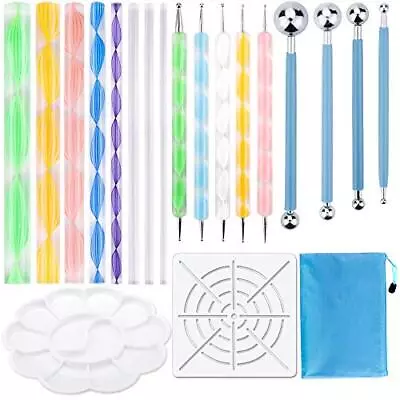 19PCS Mandala Dotting Tools Set Pen Dotting Tools Mandala Stencil Ball Stylus  • $22.97